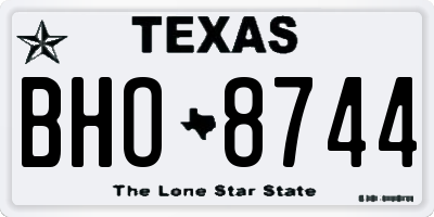 TX license plate BHO8744