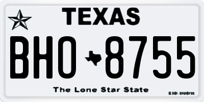 TX license plate BHO8755