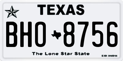 TX license plate BHO8756