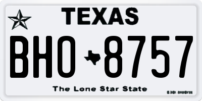 TX license plate BHO8757