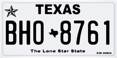 TX license plate BHO8761