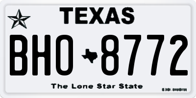 TX license plate BHO8772