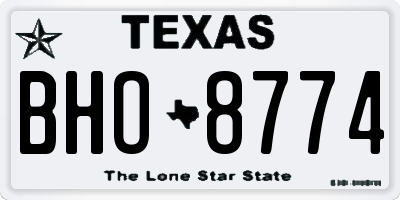 TX license plate BHO8774