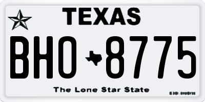 TX license plate BHO8775