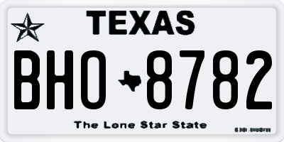 TX license plate BHO8782