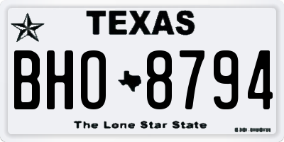 TX license plate BHO8794