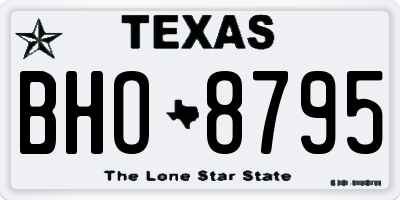 TX license plate BHO8795