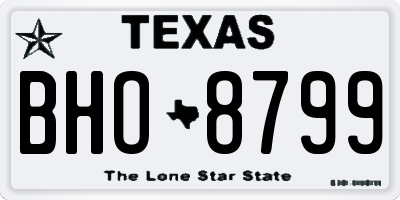 TX license plate BHO8799