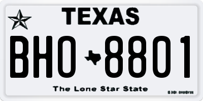TX license plate BHO8801