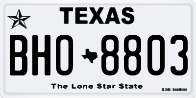 TX license plate BHO8803