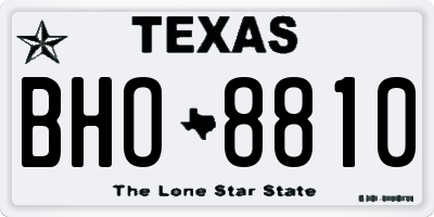 TX license plate BHO8810