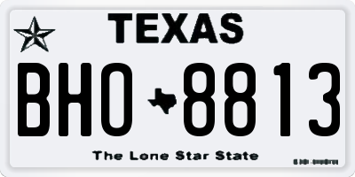 TX license plate BHO8813