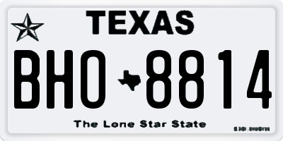 TX license plate BHO8814