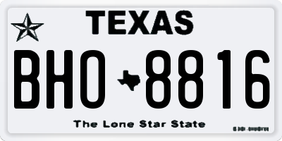 TX license plate BHO8816