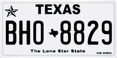 TX license plate BHO8829