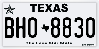TX license plate BHO8830