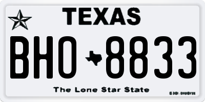 TX license plate BHO8833