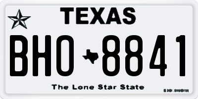 TX license plate BHO8841