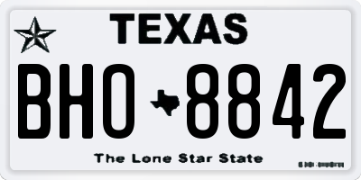 TX license plate BHO8842