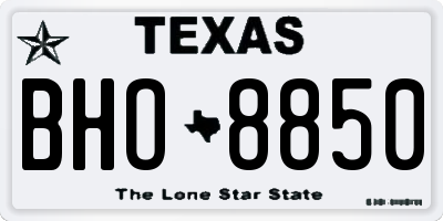 TX license plate BHO8850