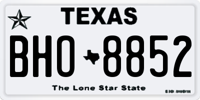 TX license plate BHO8852