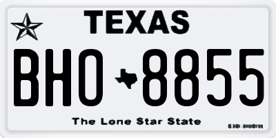 TX license plate BHO8855