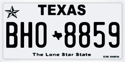 TX license plate BHO8859