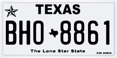 TX license plate BHO8861