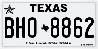 TX license plate BHO8862