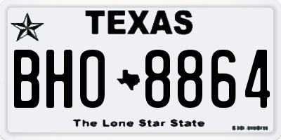 TX license plate BHO8864