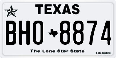 TX license plate BHO8874