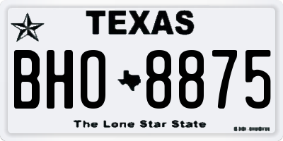 TX license plate BHO8875