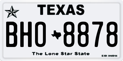 TX license plate BHO8878
