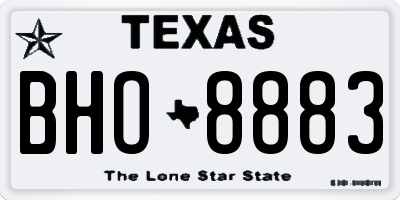 TX license plate BHO8883