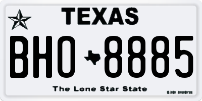 TX license plate BHO8885
