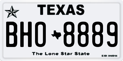 TX license plate BHO8889