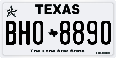 TX license plate BHO8890