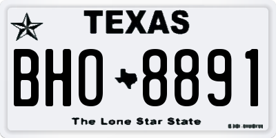 TX license plate BHO8891