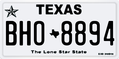 TX license plate BHO8894