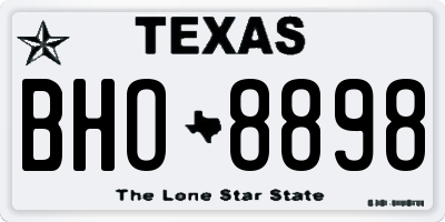 TX license plate BHO8898