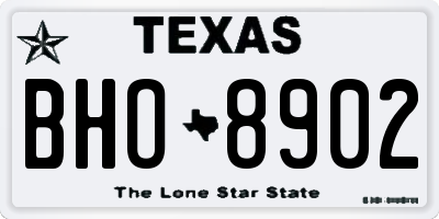 TX license plate BHO8902