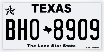 TX license plate BHO8909