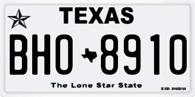 TX license plate BHO8910
