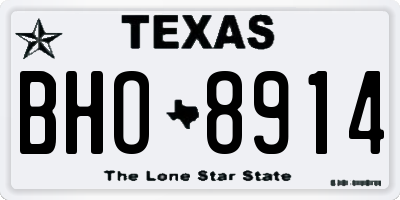 TX license plate BHO8914