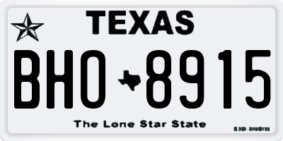 TX license plate BHO8915