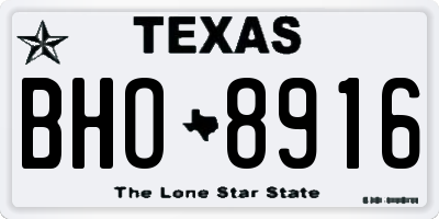 TX license plate BHO8916