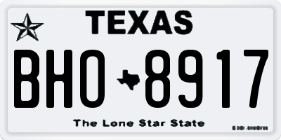 TX license plate BHO8917