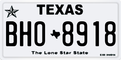 TX license plate BHO8918