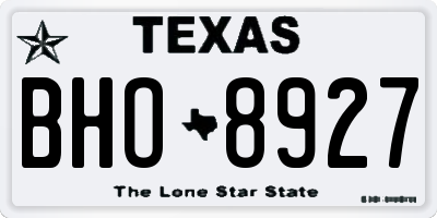 TX license plate BHO8927