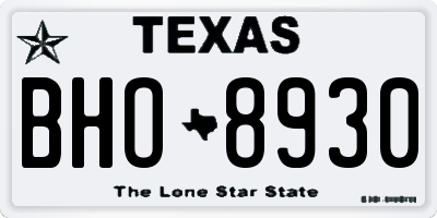 TX license plate BHO8930